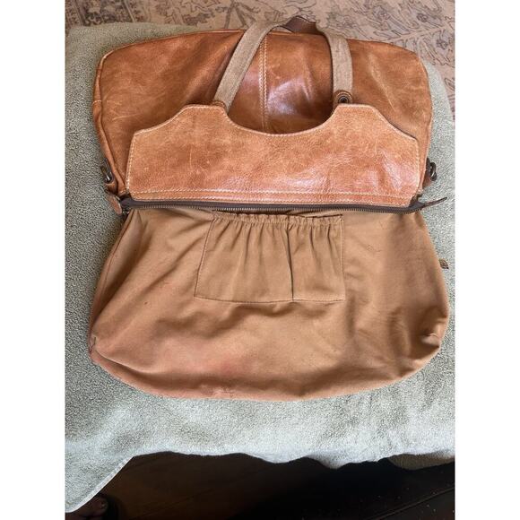 PATRICIA NASH Napoli Shoulder Bag Pleated Tan Leather Purse Hand Bag Preloved - Picture 8 of 16